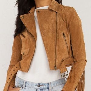 Brown Suede Fringe Jacket